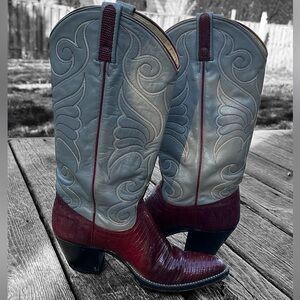 Vintage Dan Post Exotic Leather Women’s Cowboy Boots
